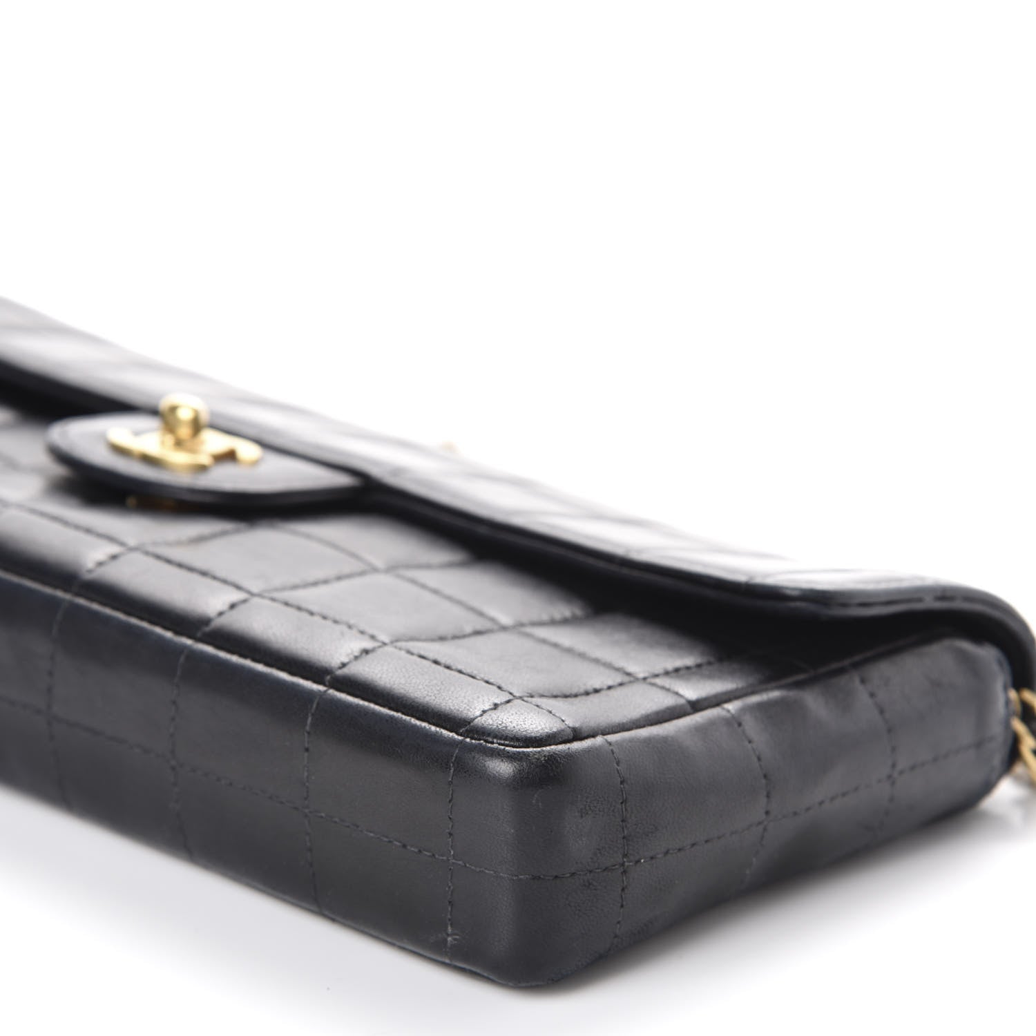 Chanel Lambskin East West Chocolate Bar Flap Black 7 of 12