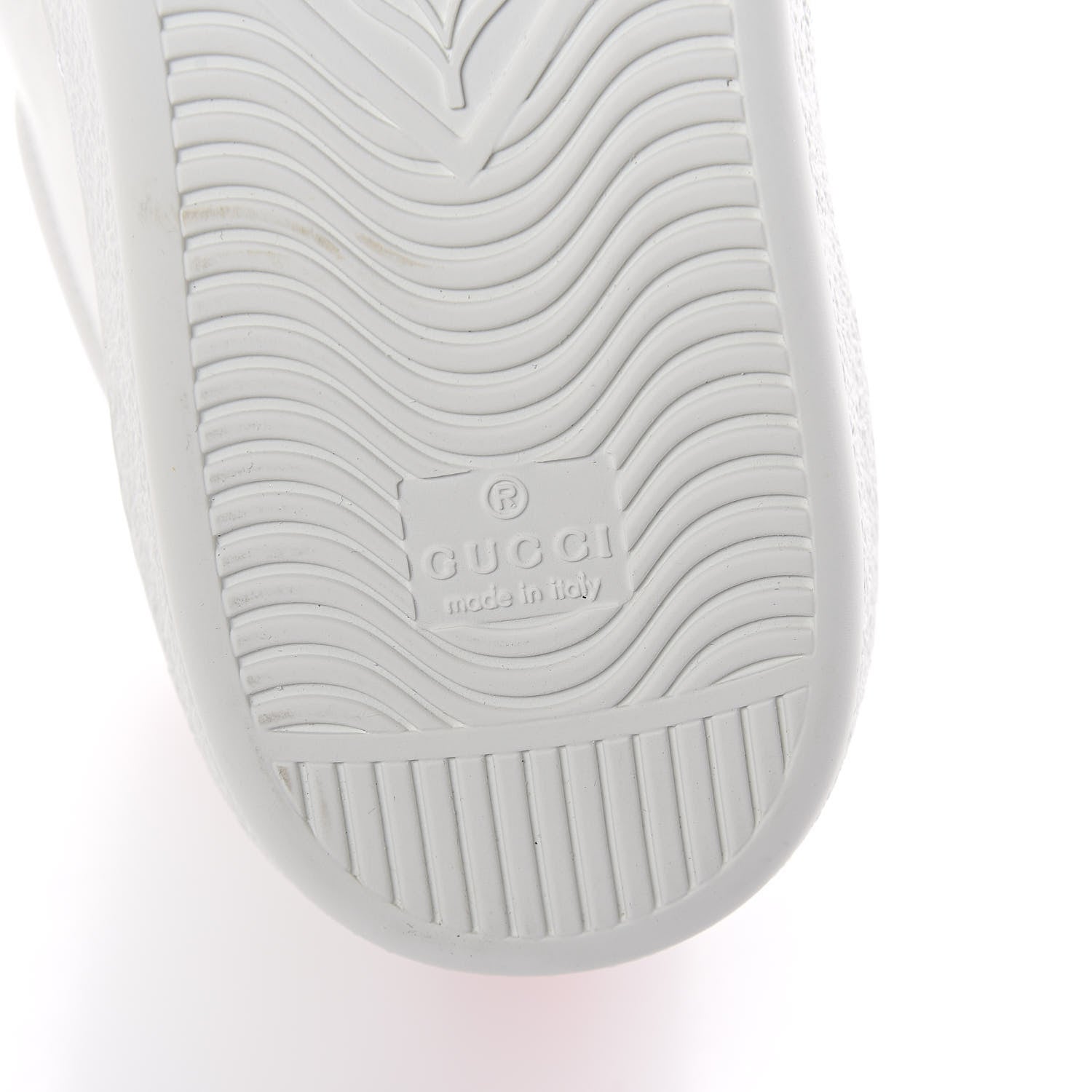 Gucci Calfskin Miro Soft Web Bee Embroidered Mens Ace High Top Sneakers 9 White 6 of 8