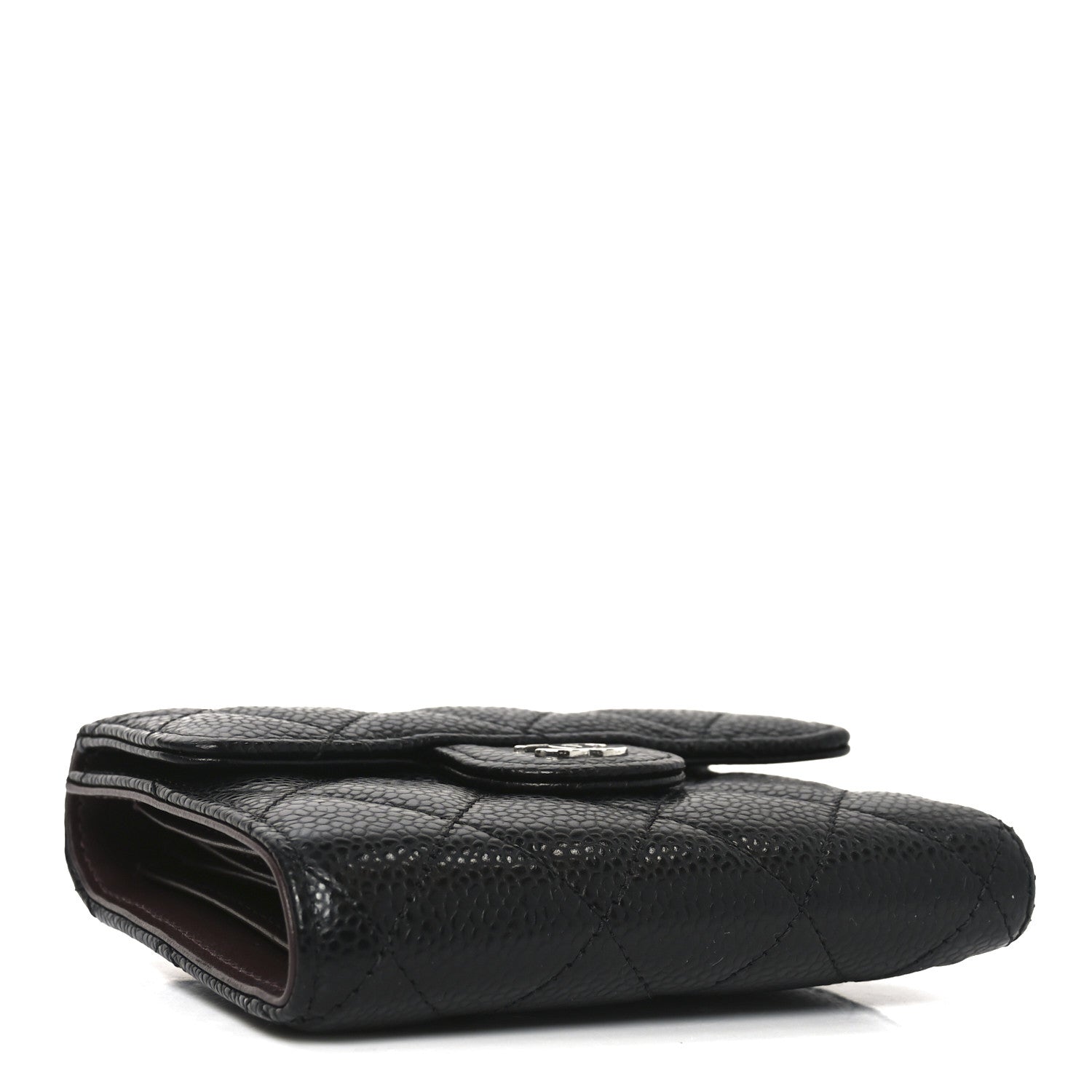 Chanel Caviar Quilted Compact Flap Wallet Black 4 of 9