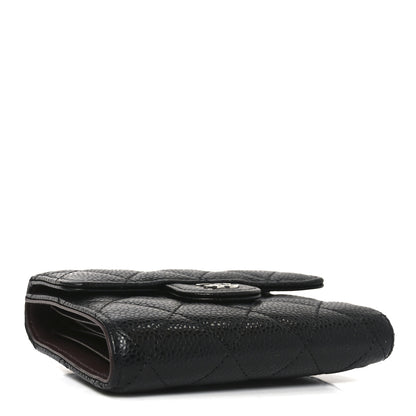 Chanel Caviar Quilted Compact Flap Wallet Black 4 of 9