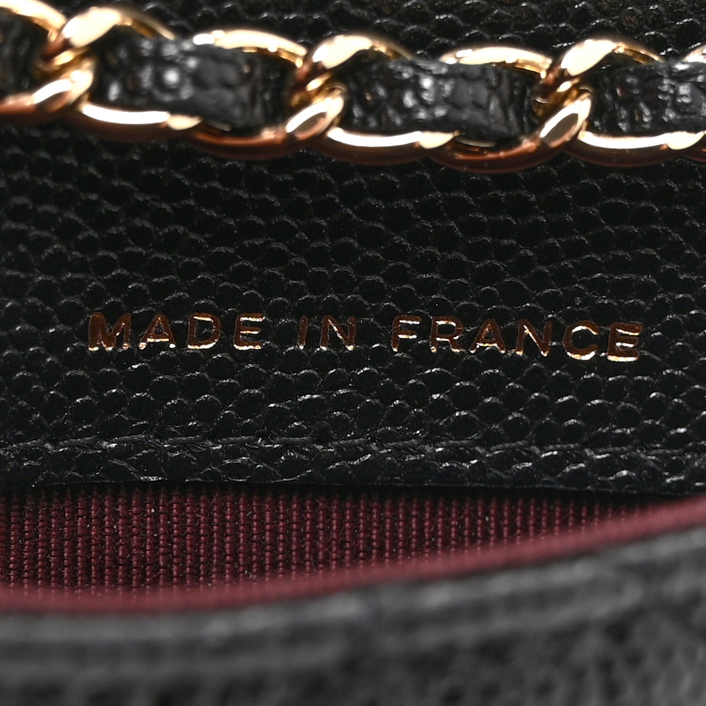 Caviar Quilted Mini Chain Belt Bag Black
