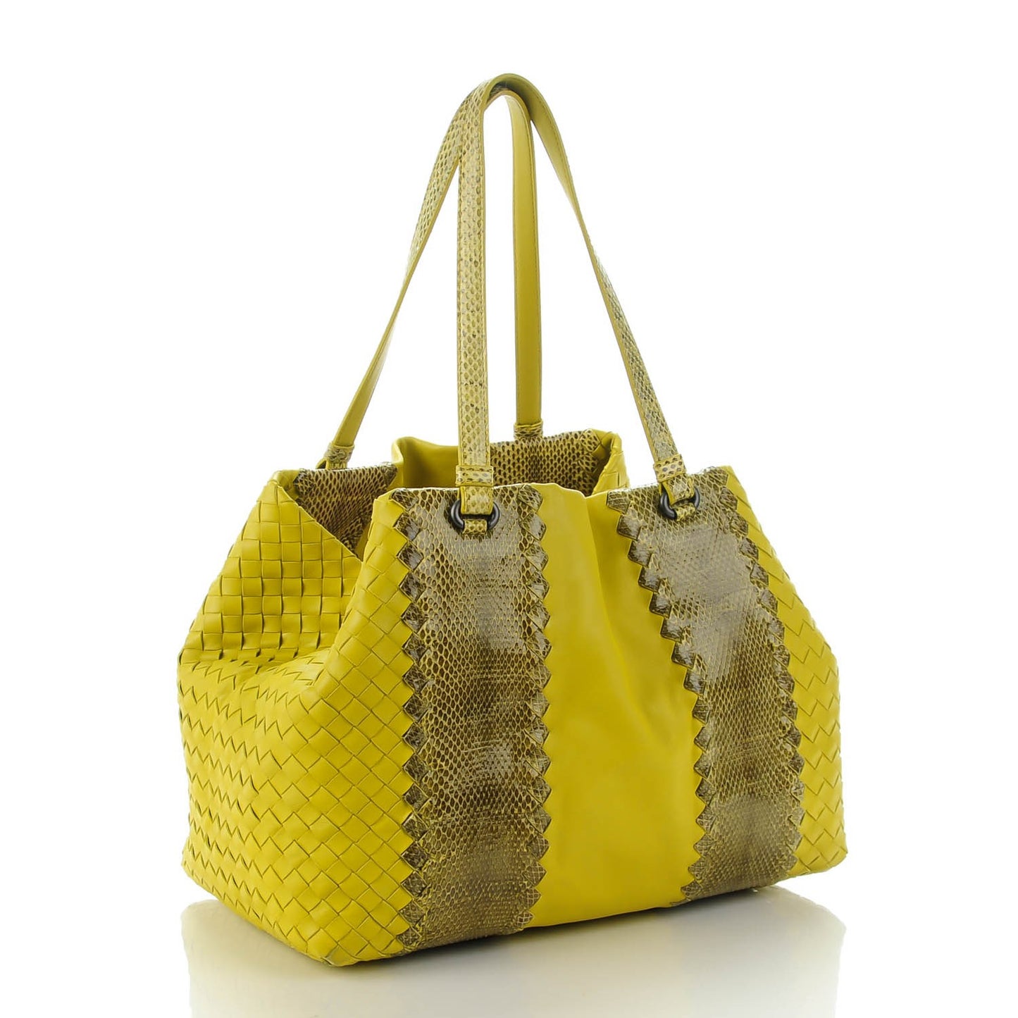 Nappa Intrecciato Ayers Medium Tote Ancient Gold