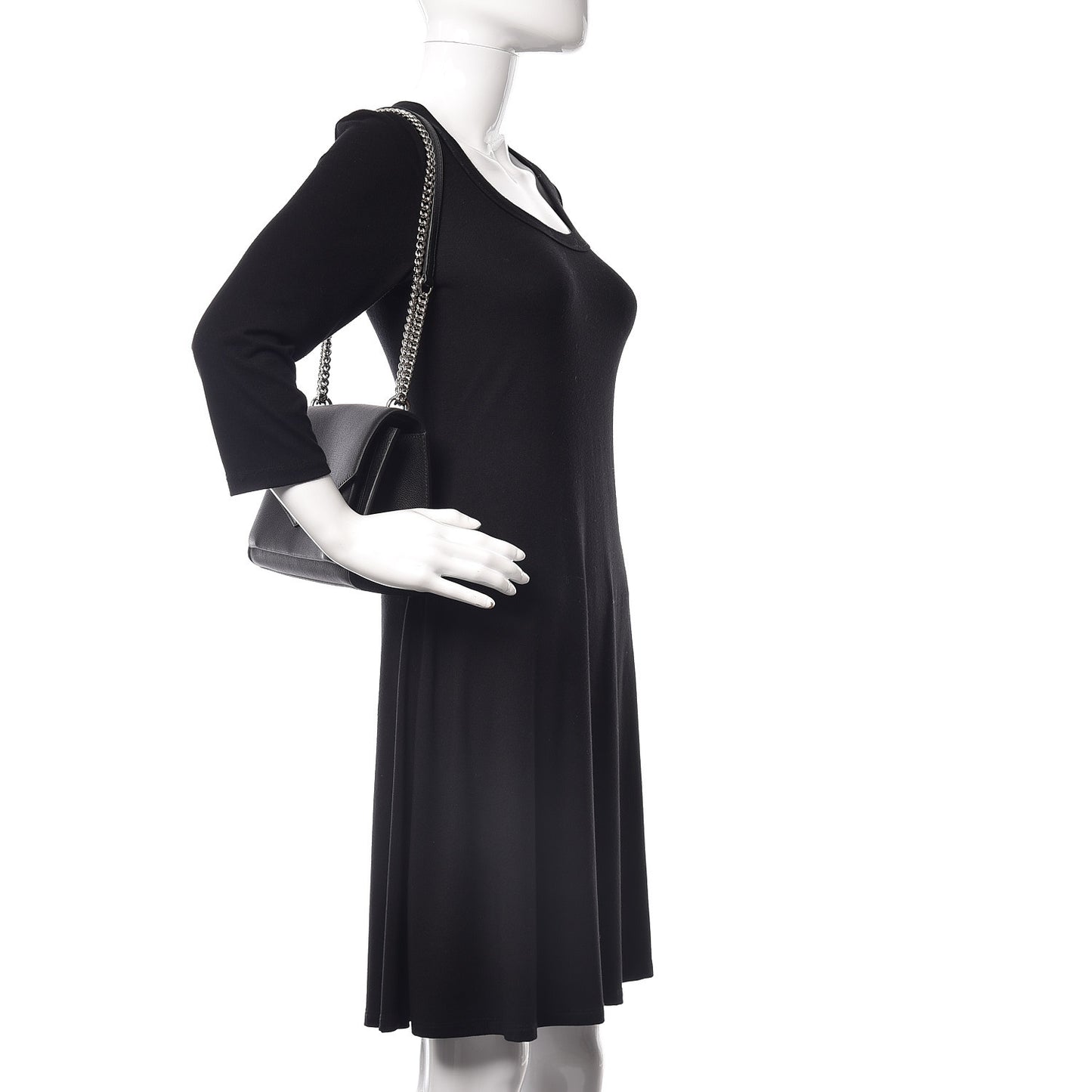 Soft Calfskin My Lockme Chain Bag BB Black