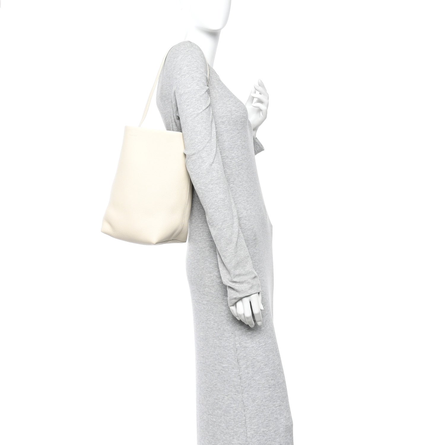 The Row Grained Calfskin Medium N/S Park Tote Ivory 2 of 13