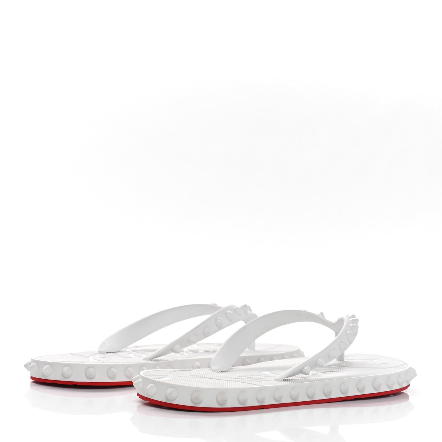 Rubber Spike Super Loubi Donna Flip Flop 39 White