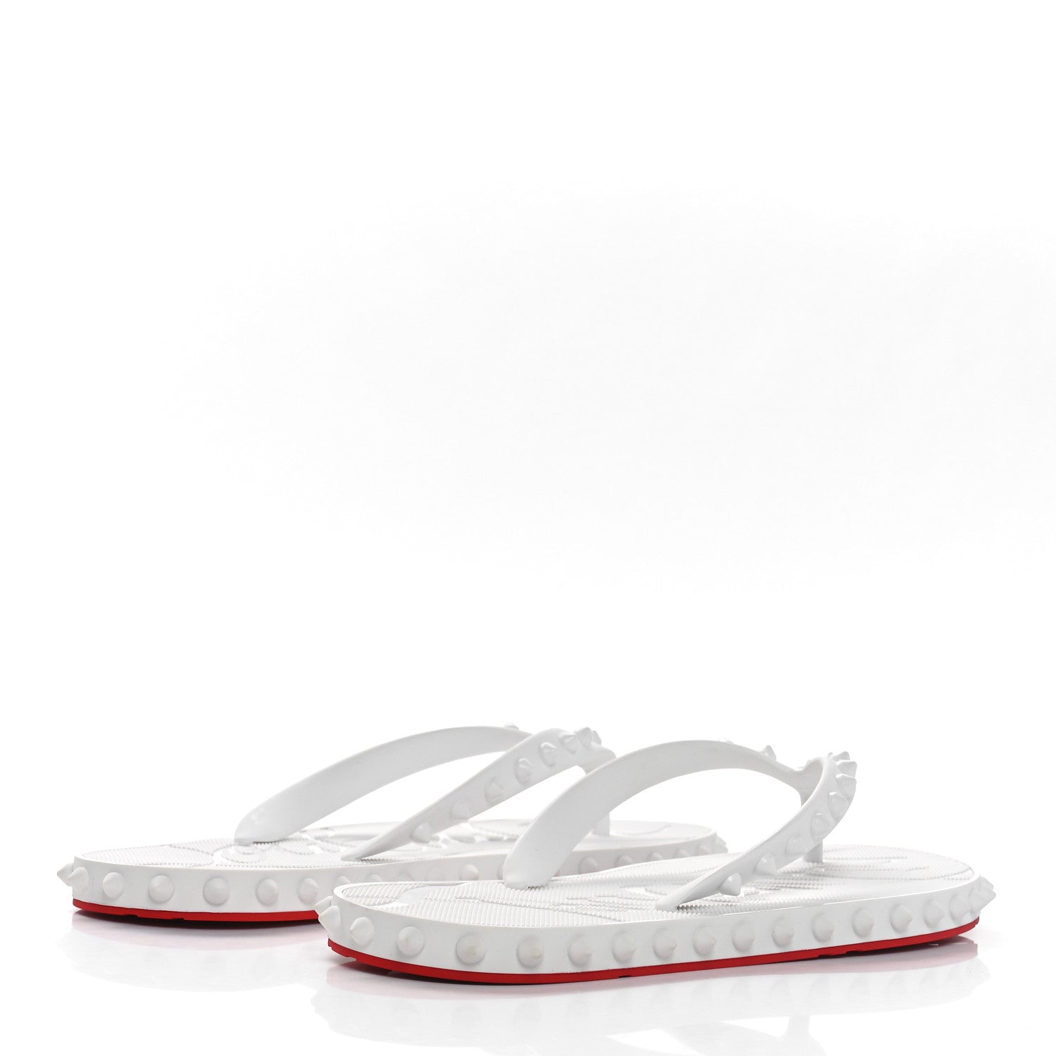 Christian Louboutin Rubber Spike Super Loubi Donna Flip Flop 39 White 7 of 14
