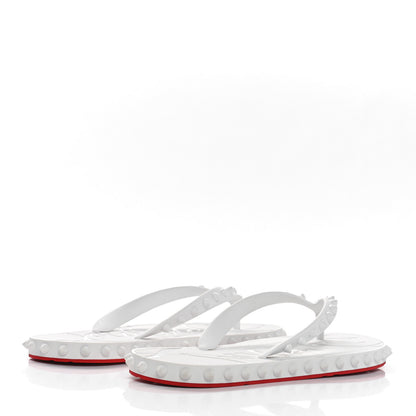 Christian Louboutin Rubber Spike Super Loubi Donna Flip Flop 39 White 7 of 14