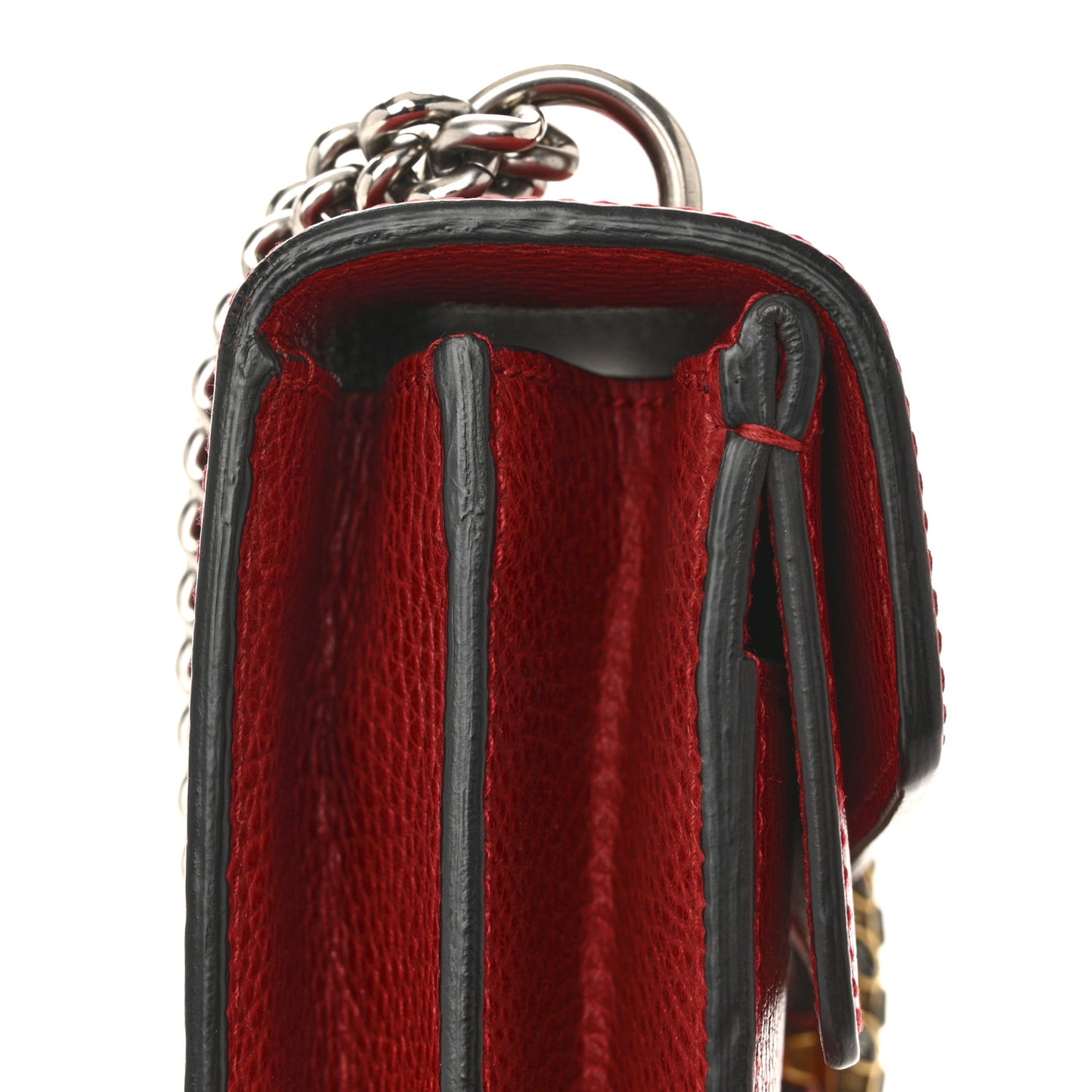 Dollar Calfskin Swarovski Crystal Small Dionysus Shoulder Bag Hibiscus Red