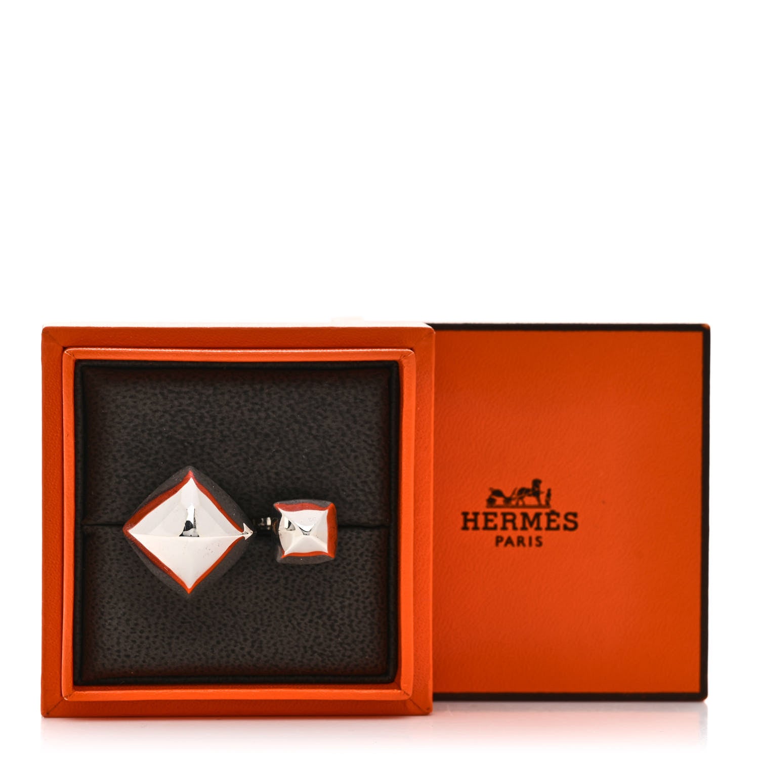 Hermes Sterling Silver Collier De Chien Rock Ring 53 6.5 6 of 6