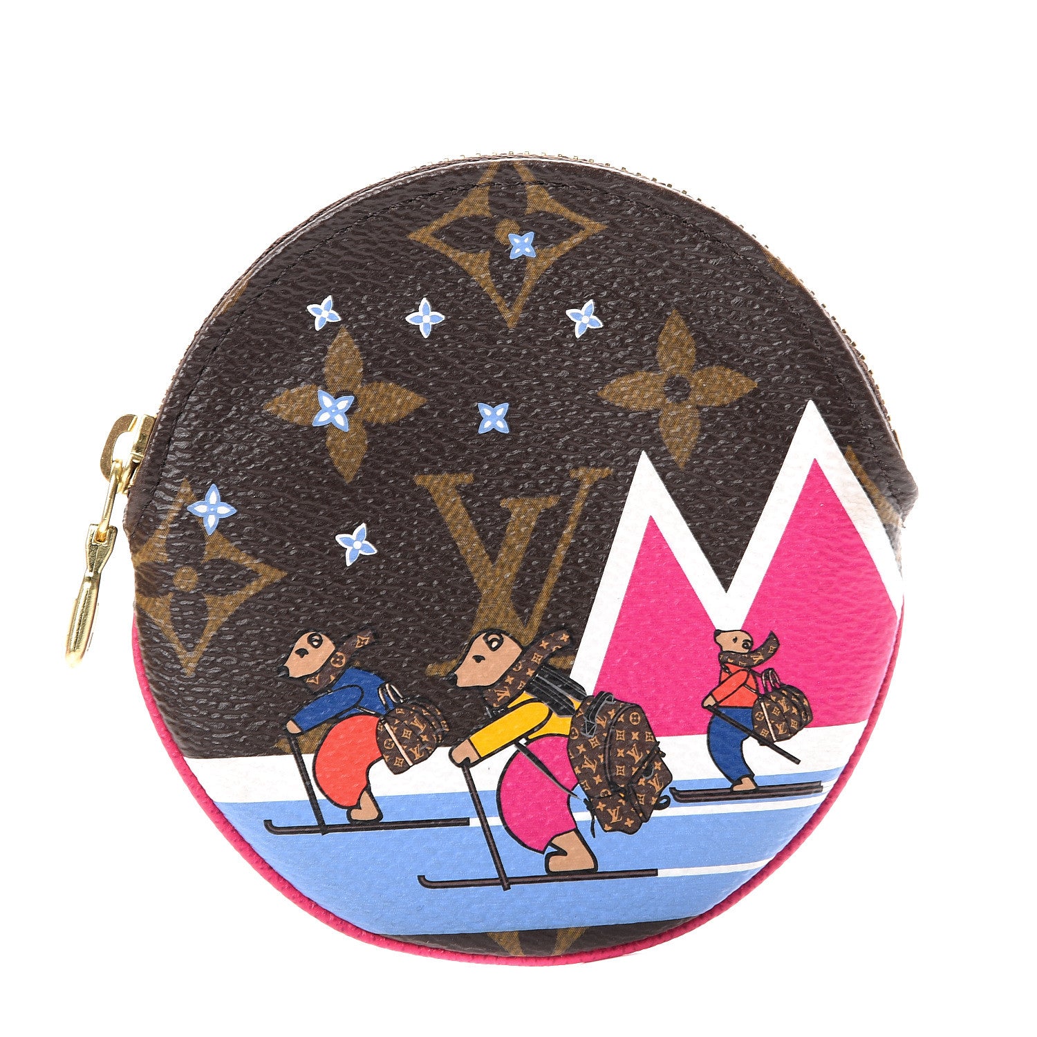 Louis Vuitton Monogram 2018 Christmas Animation Round Coin Purse 1 of 8