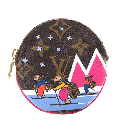 Louis Vuitton Monogram 2018 Christmas Animation Round Coin Purse 1 of 8
