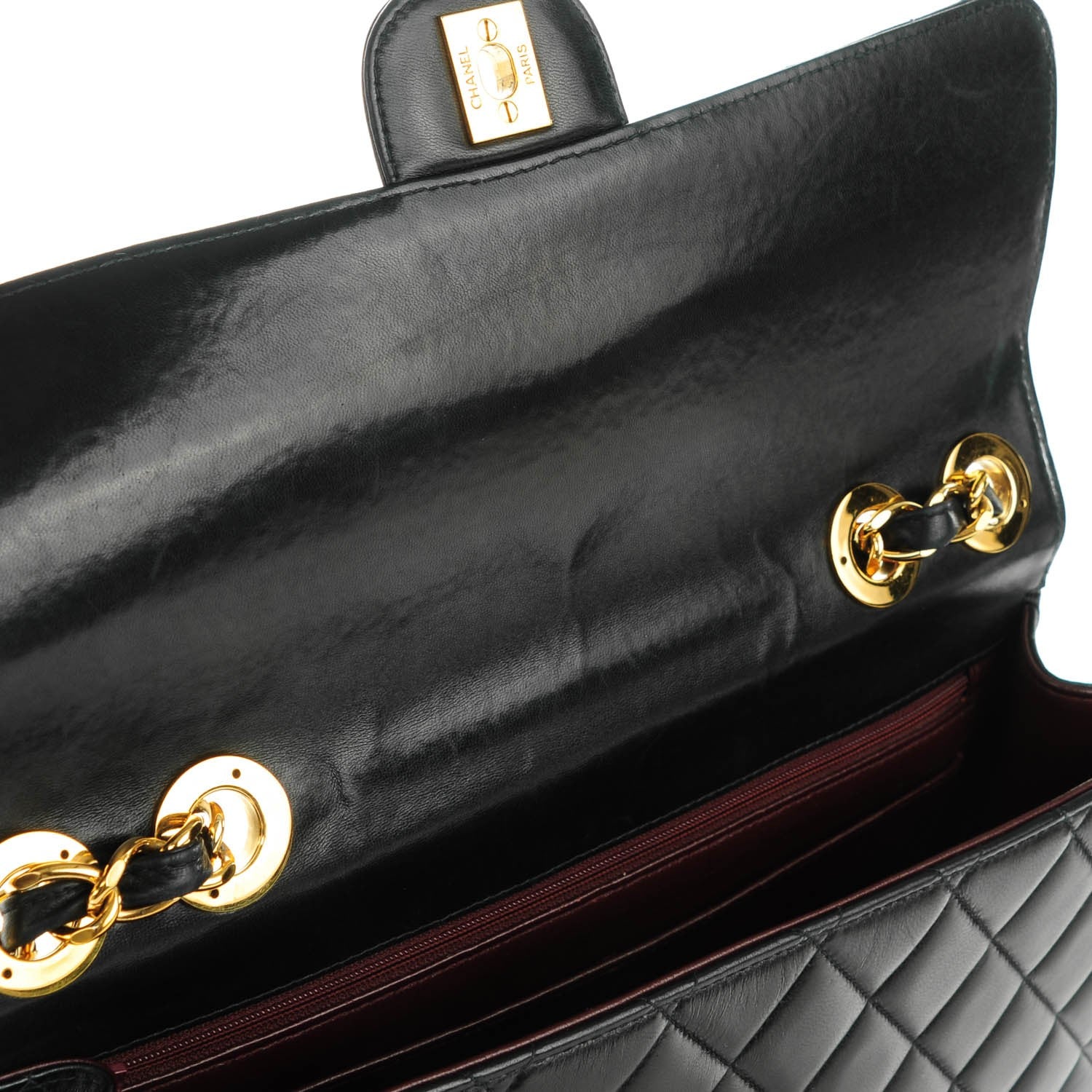Chanel Lambskin Quilted Jumbo Single Flap Black 5 of 12