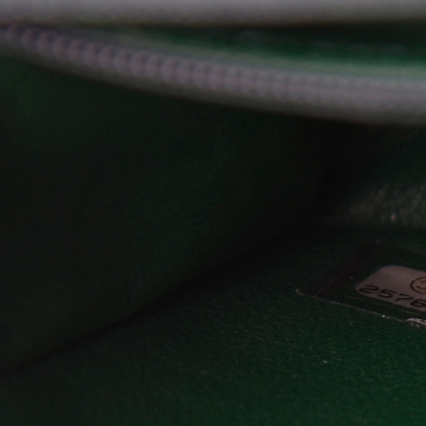 Metallic Caviar Quilted Mini Rectangular Flap Green