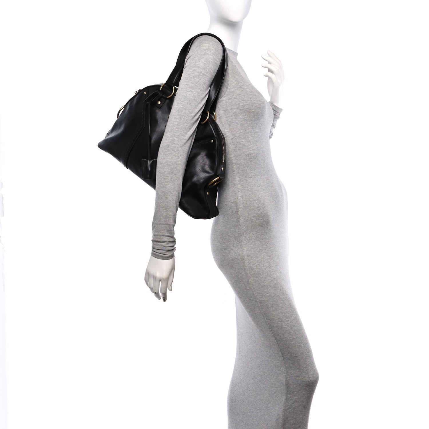 Saint Laurent Calfskin Large Muse Dark Brown 2 of 10