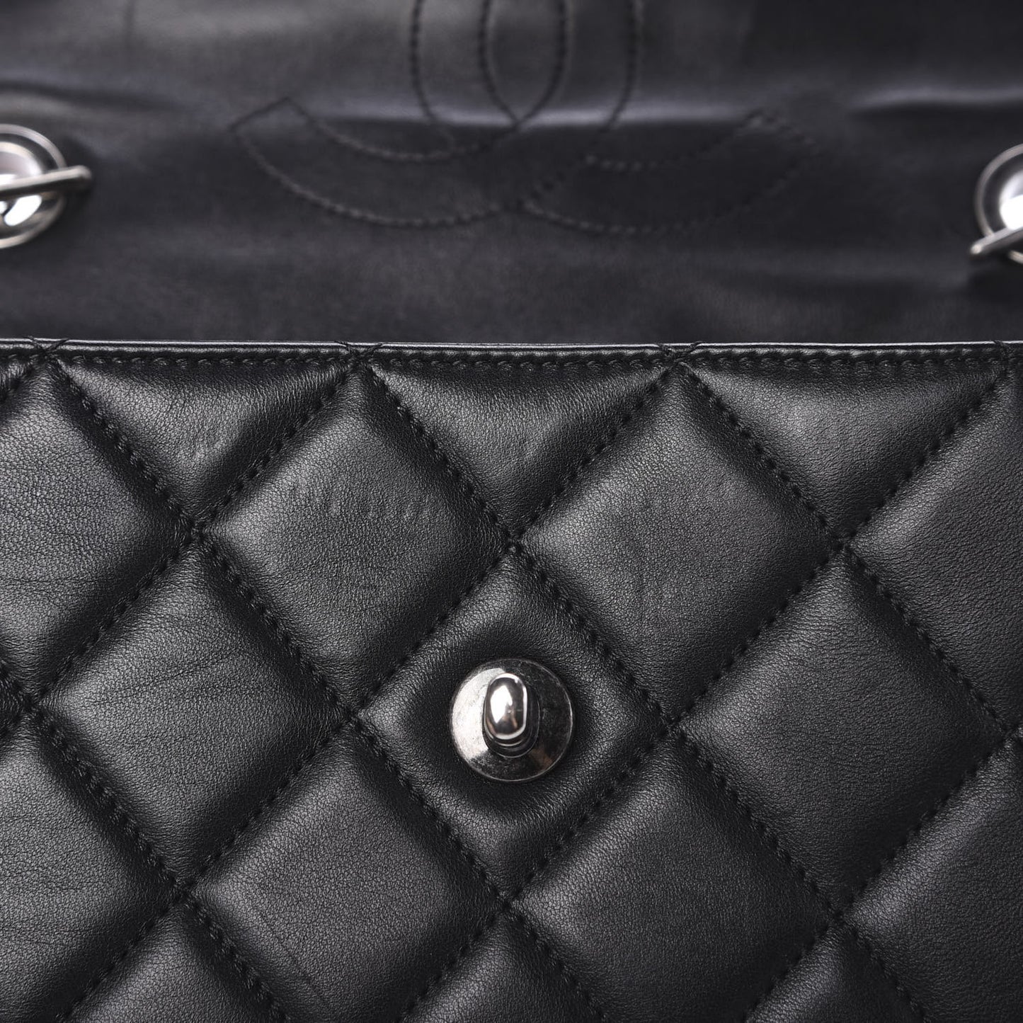 Lambskin Quilted Small Trendy CC Dual Handle Flap Bag Black