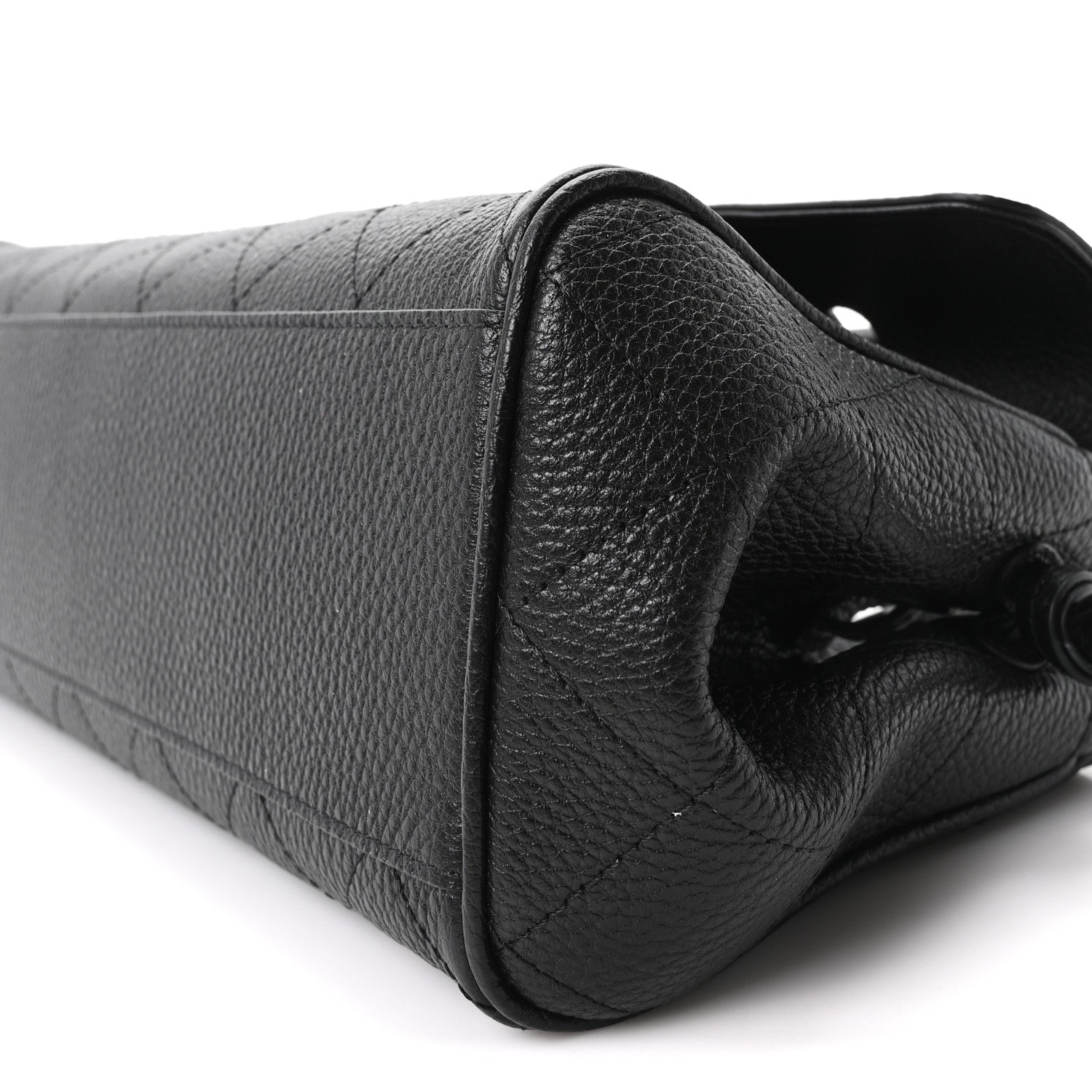 Chanel Grained Calfskin Stitched Urban Essentials Small Shopping Bag Black 10 of 10