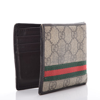 Gucci GG Plus Monogram Web Bi-Fold Wallet Dark Brown 3 of 10