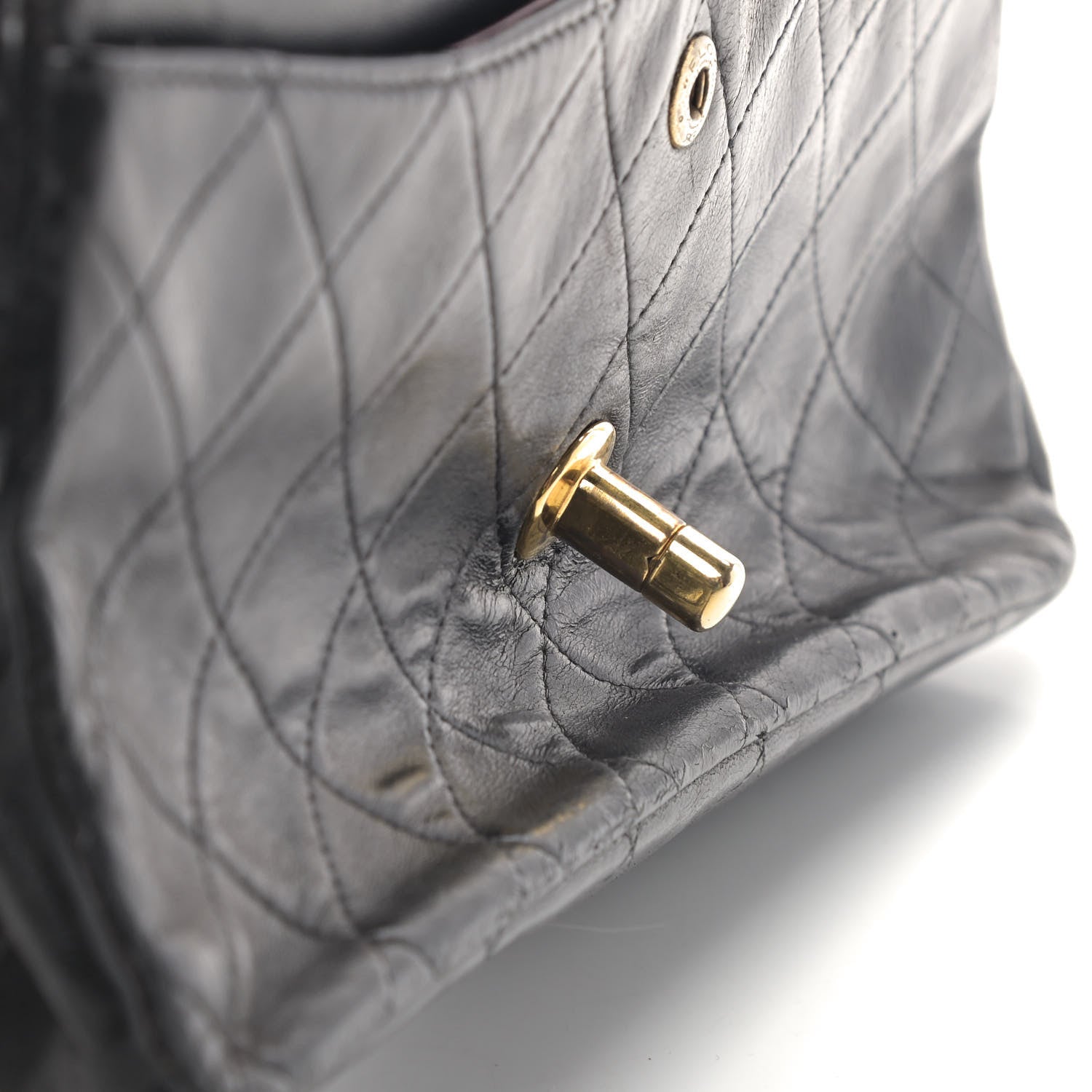 Chanel Lambskin Quilted Medium Double Flap Black 12 of 16