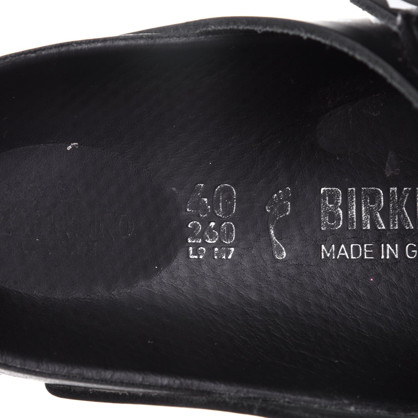 Calfskin VLTN Birkenstock Slide Sandals 40 Black