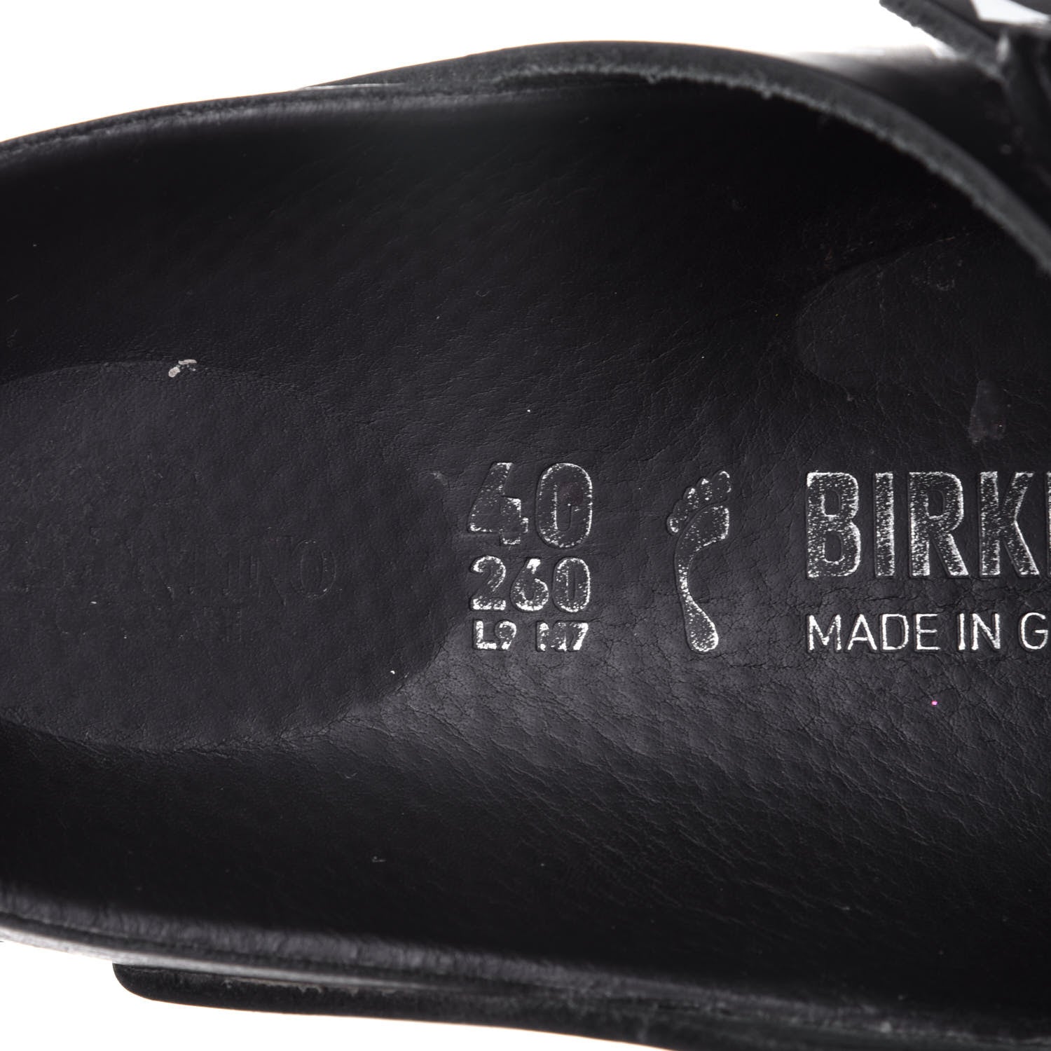 Valentino Garavani Calfskin VLTN Birkenstock Slide Sandals 40 Black 5 of 8