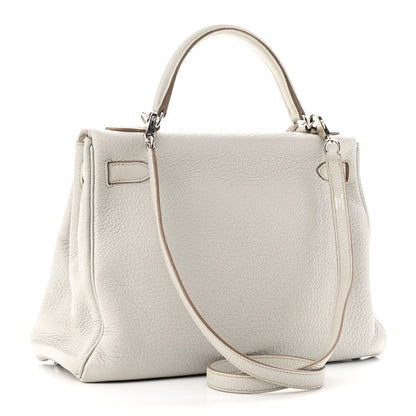 Hermes Taurillon Clemence Kelly Retourne 32 Gris Perle 3 of 12