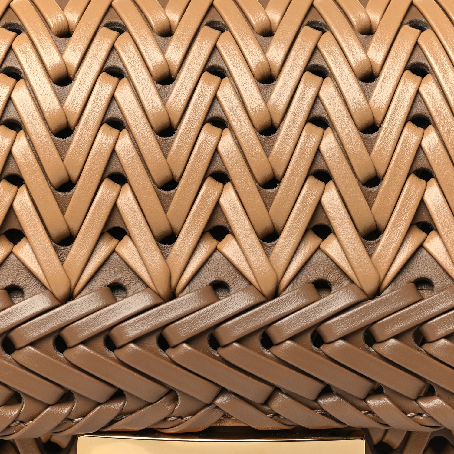 Fendi Vitello King Ceylon Intreccio Baguette  Sand 8 of 10