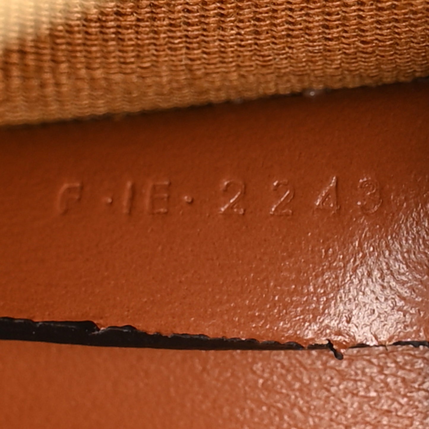Triomphe Canvas Calfskin Small Cosmetic Pouch Tan