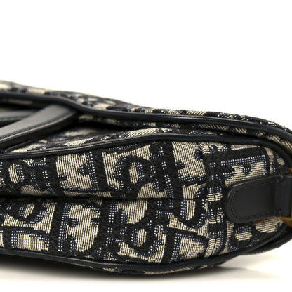 Christian Dior Oblique Mini Saddle Bag Blue 10 of 10