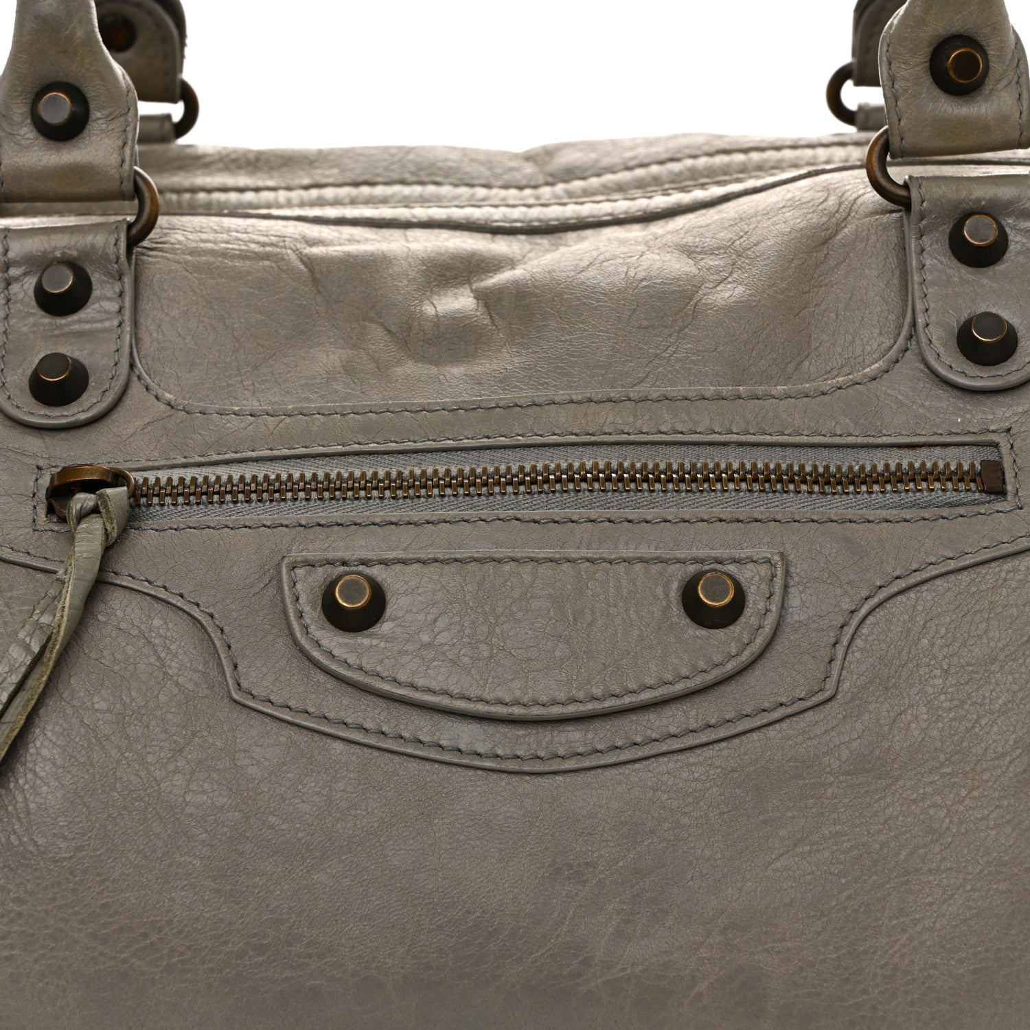 Balenciaga Agneau Classic Hardware Boston Gris Pyrite 9 of 17