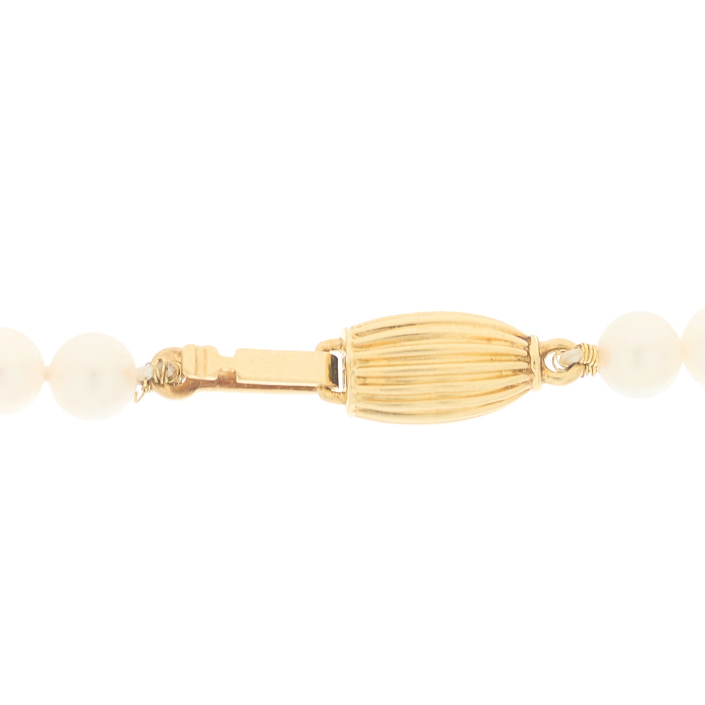 18K Yellow Gold Cultured Pearl Cupid's Arrow Heart Necklace