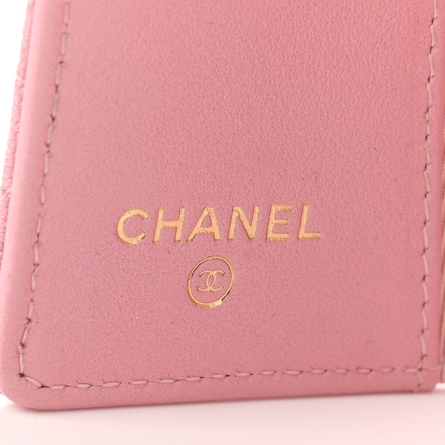 Iridescent Caviar Quilted Classic 4 Key Holder Wallet Pink