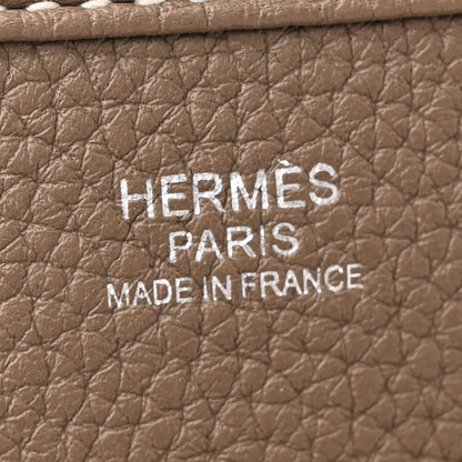 Hermes Taurillon Clemence Evelyne III GM Etoupe 6 of 12