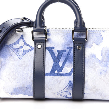 Louis Vuitton Monogram Watercolor Keepall XS Blue 10 of 11