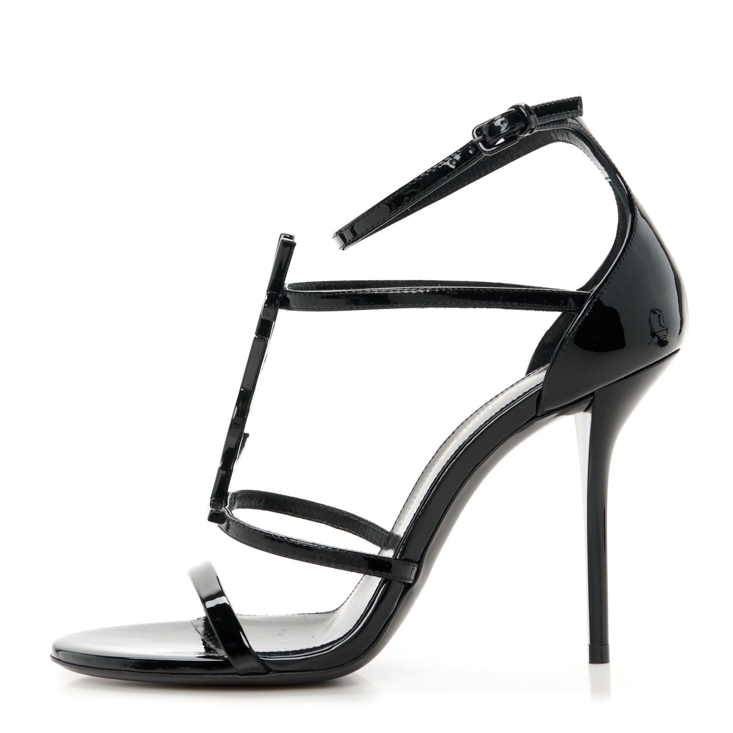 Patent Cassandra 100 Ankle Strap Sandals 36.5 Black