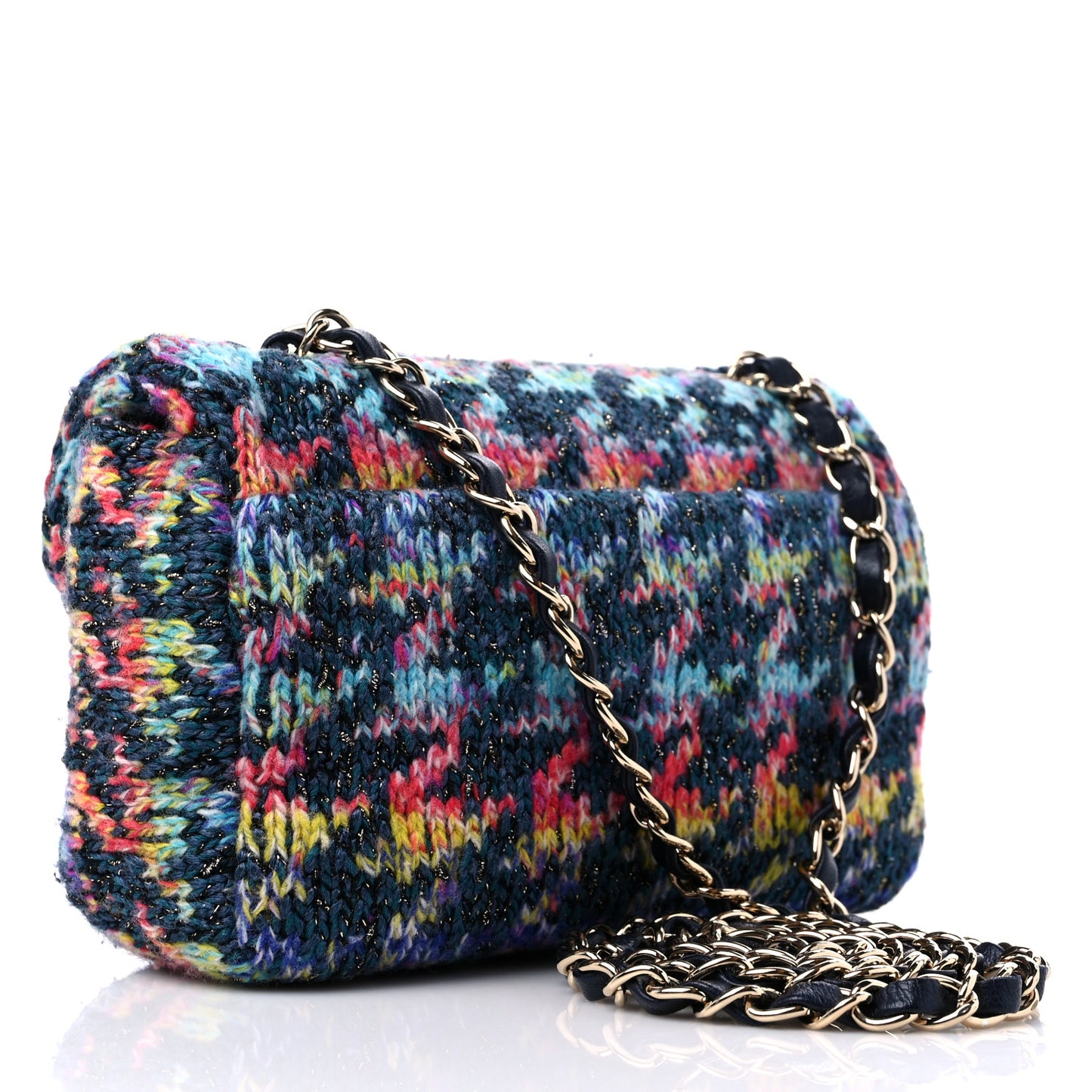 Knit Mini Rectangular Flap Multicolor