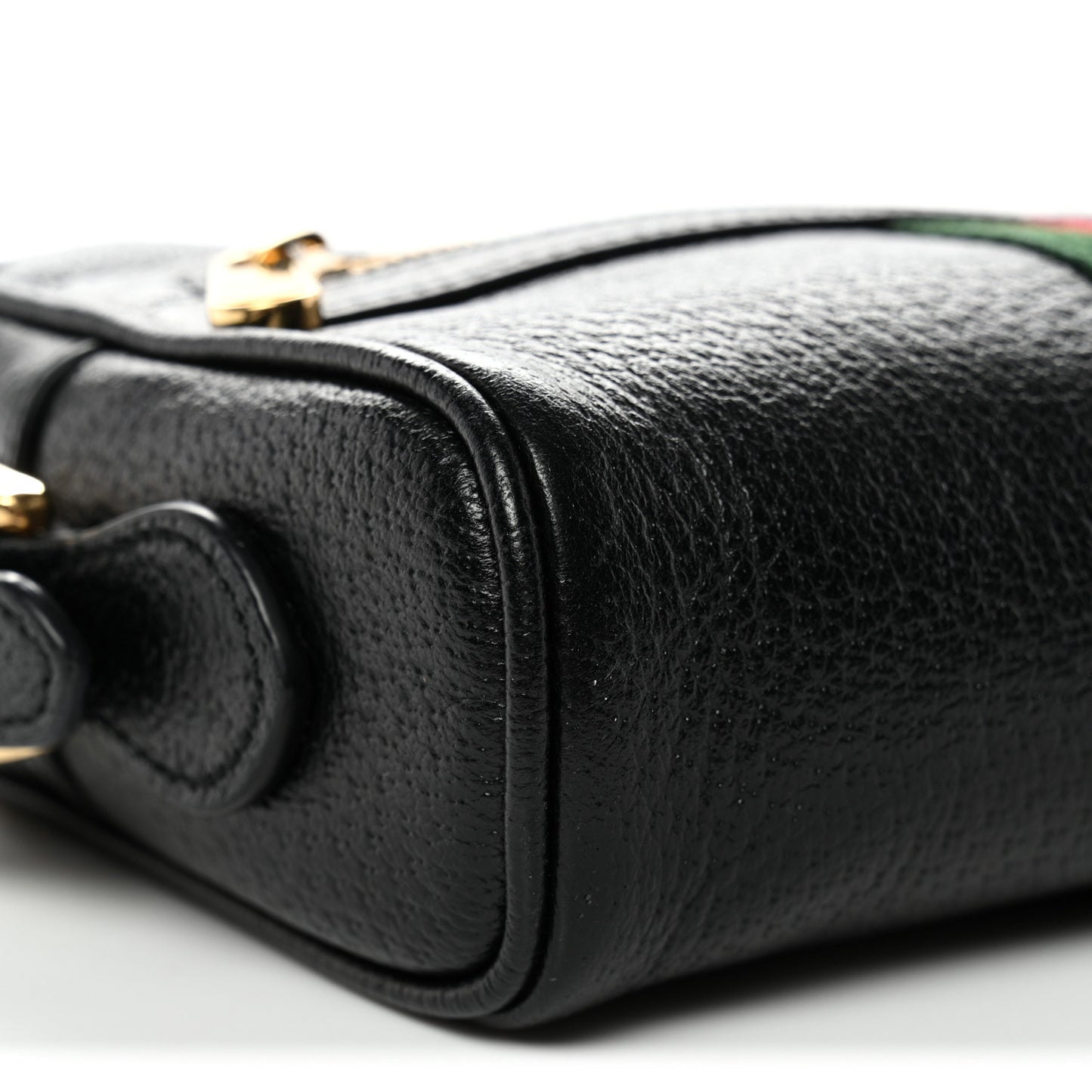 Calfskin Web Mini Ophidia Shoulder Bag Black
