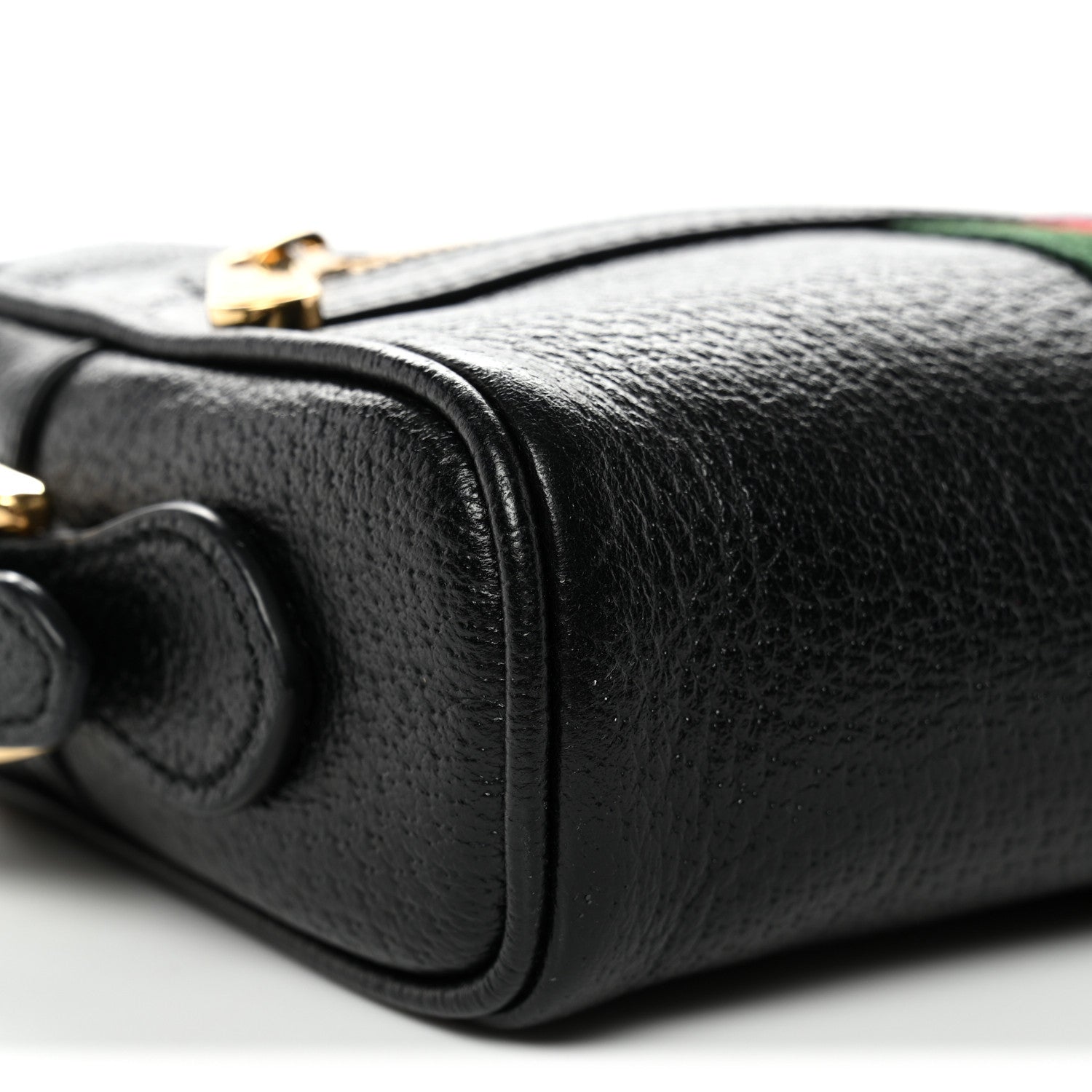 Gucci Calfskin Web Mini Ophidia Shoulder Bag Black 9 of 12