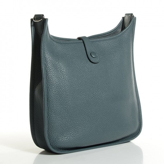 Hermes Taurillon Clemence Evelyne PM Bleu Orage 3 of 28