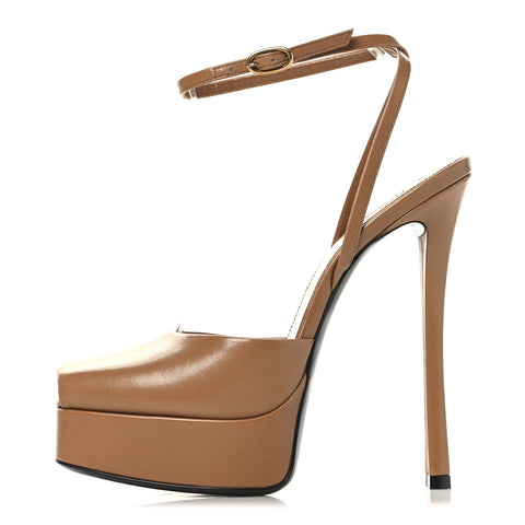 Smooth Calfskin La Scandale 110 Sandals 36.5 Dark Macademia 36.5