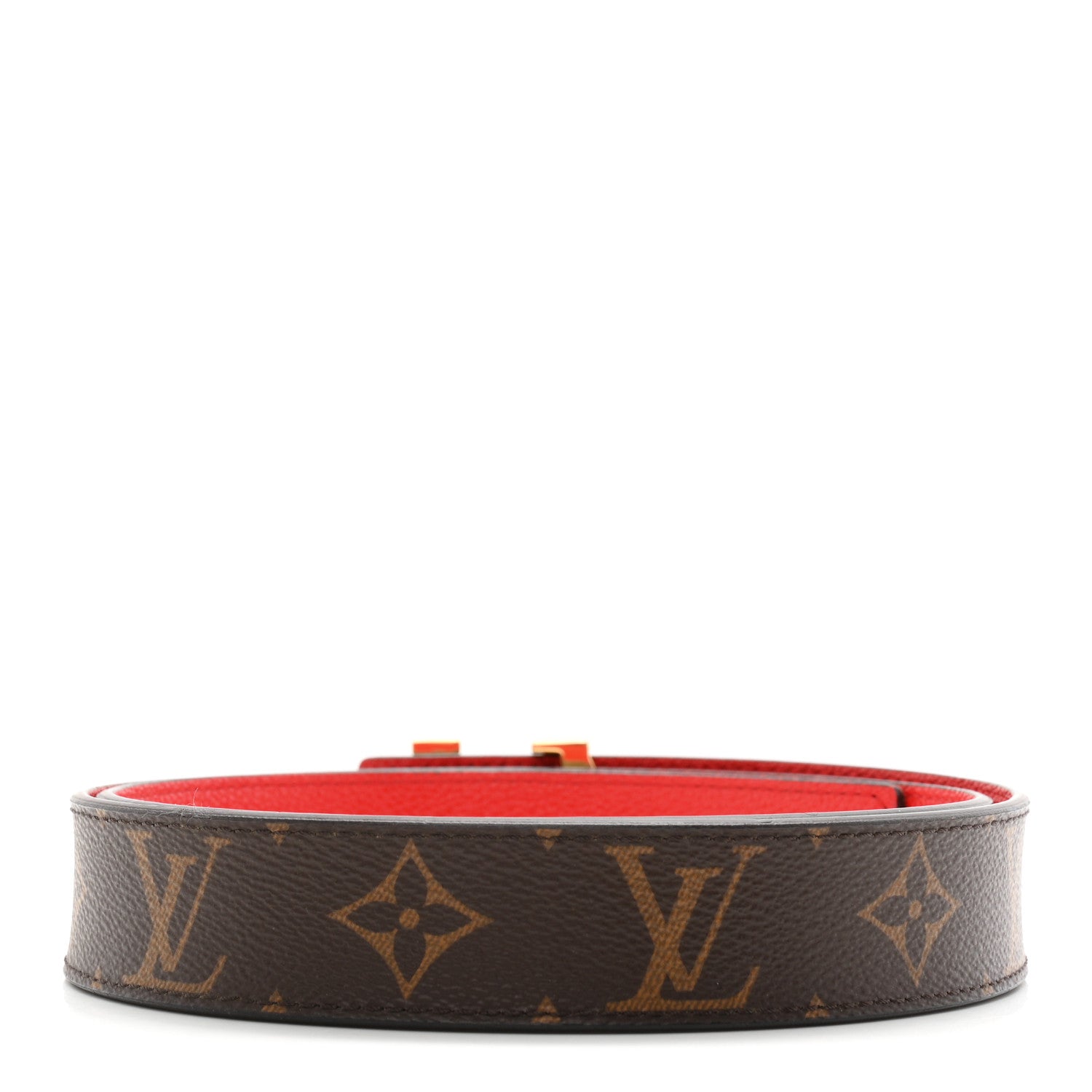 Louis Vuitton Monogram 30mm LV Initiales Reversible Belt 90 36 Coquelicot 2 of 5