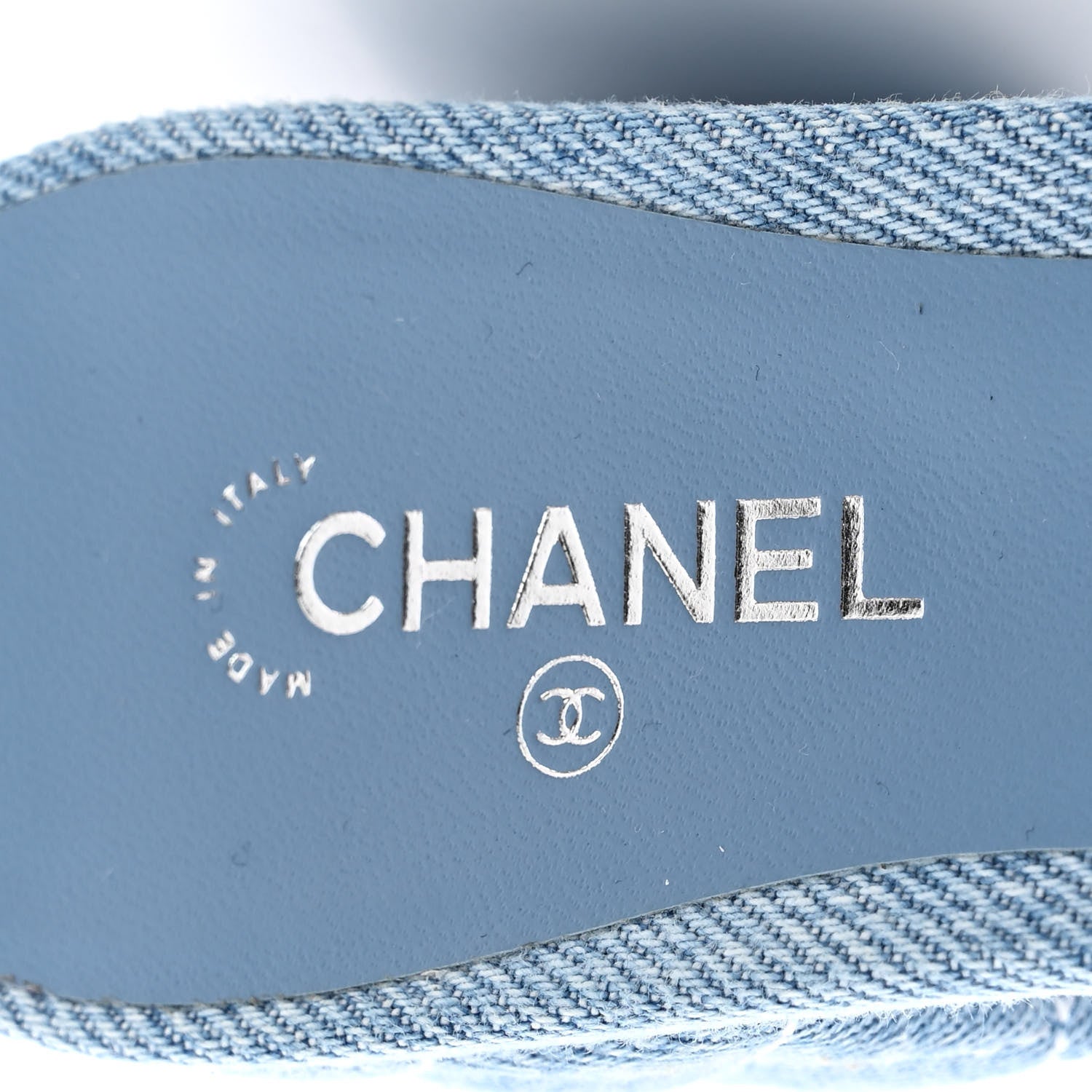 Chanel Denim Quilted Mules 38 Blue 8 of 10