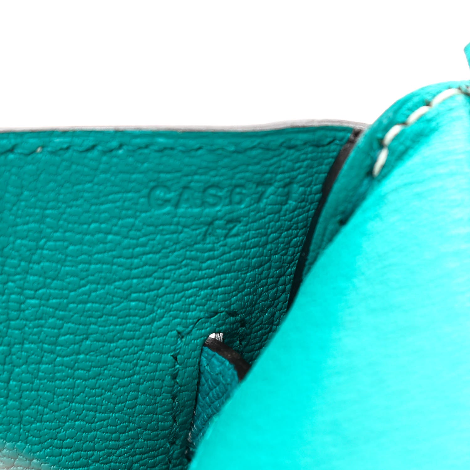 Hermes Epsom Horseshoe Birkin 35 Etoupe Bleu Paon 7 of 10