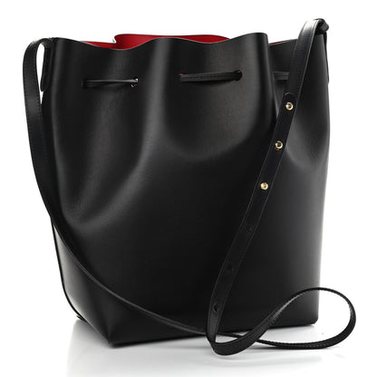 Mansur Gavriel Vegetable Tanned Calfskin Bucket Bag Black Flamma 4 of 11