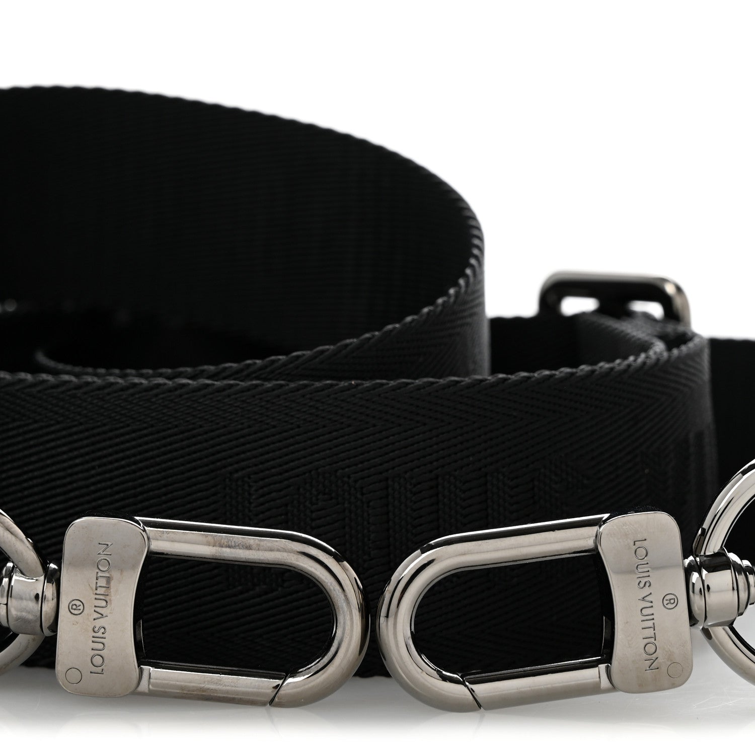 Louis Vuitton Jacquard Canvas Keepall Bandouliere Adjustable Shoulder Strap Black Black 3 of 5