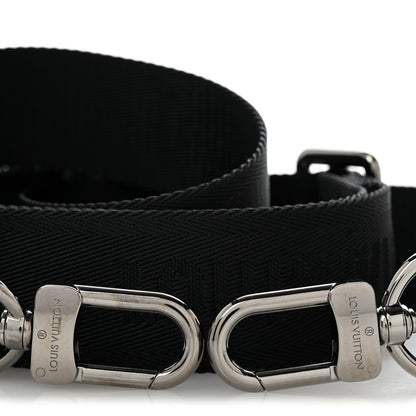 Louis Vuitton Jacquard Canvas Keepall Bandouliere Adjustable Shoulder Strap Black Black 3 of 5