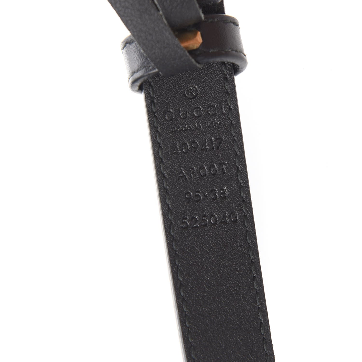 Gucci Calfskin Double G 20mm Belt 95 38 Black 5 of 6
