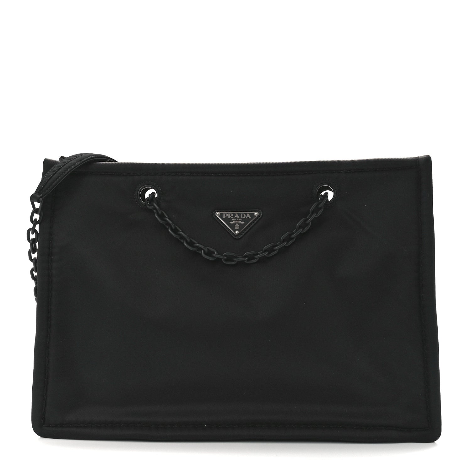 Prada Tessuto Nylon Chain Tote Black 1 of 11