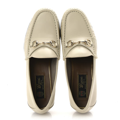 Gucci Betis Glamour Calfskin Womens 1953 Horsebit Loafers 37.5 Mystic White 2 of 8