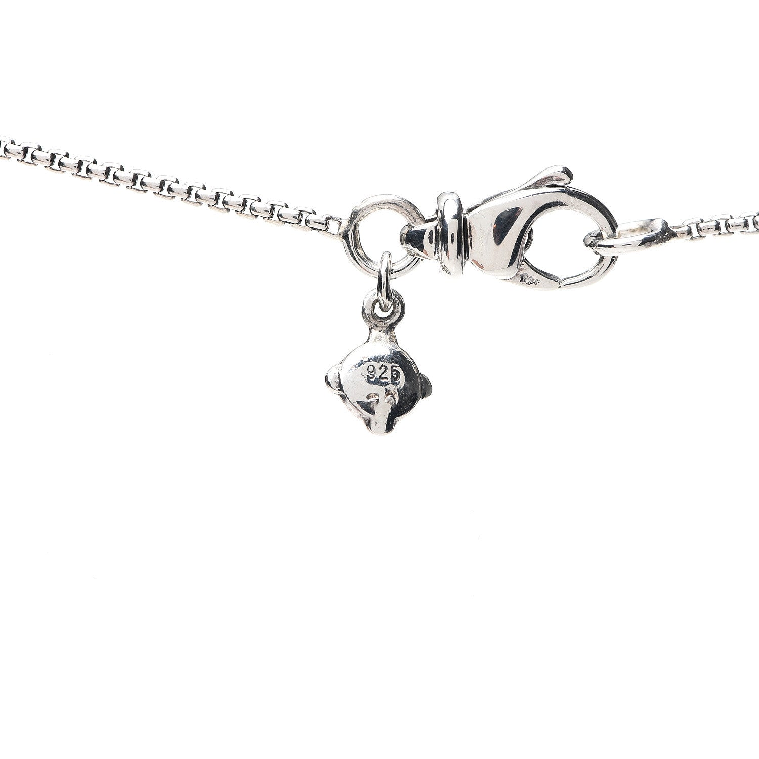 David Yurman Sterling Silver Diamond Quatrefoil Ball Pendant Necklace 4 of 4