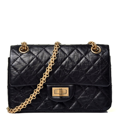 Chanel Aged Calfskin Quilted 2.55 Reissue Mini Flap Black 1 of 9